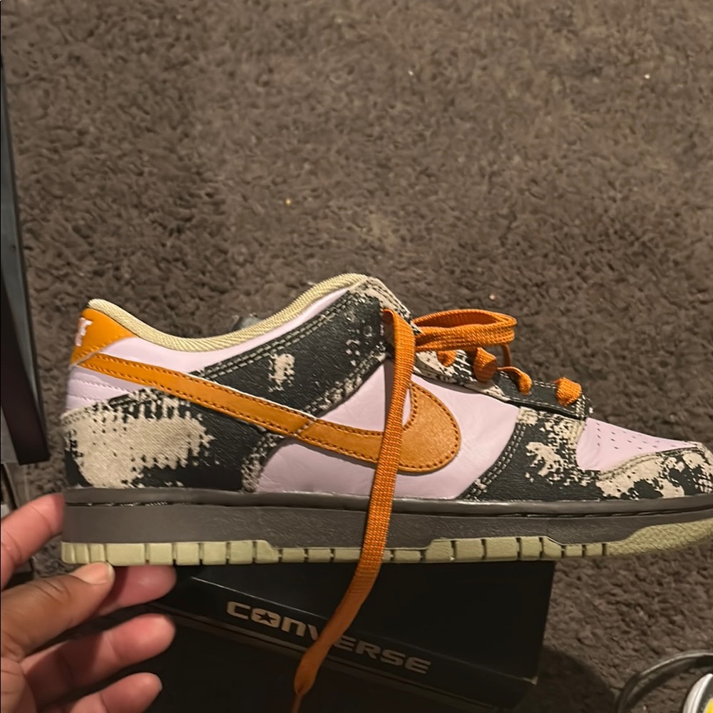 Converse Camouflage Sneakers with Orange Highlights